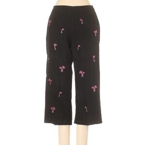 Vintage Edward 2P palm tree embroidered linen pants